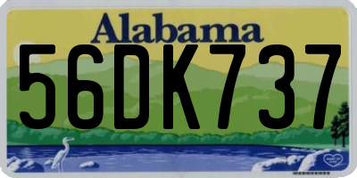 AL license plate 56DK737