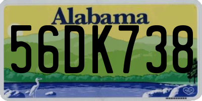 AL license plate 56DK738