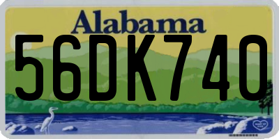 AL license plate 56DK740