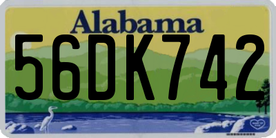 AL license plate 56DK742