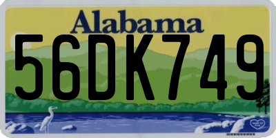 AL license plate 56DK749