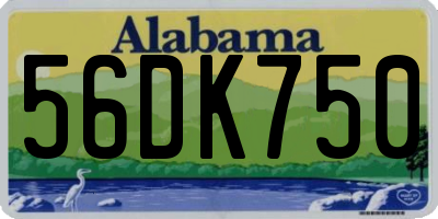 AL license plate 56DK750
