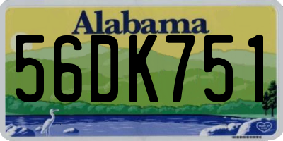 AL license plate 56DK751