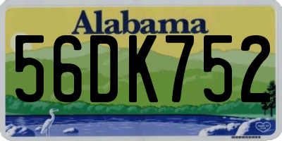AL license plate 56DK752