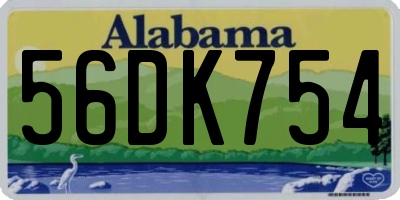 AL license plate 56DK754