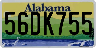 AL license plate 56DK755