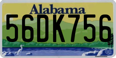 AL license plate 56DK756