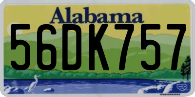 AL license plate 56DK757