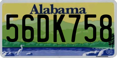 AL license plate 56DK758
