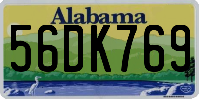AL license plate 56DK769