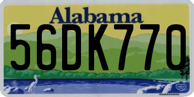AL license plate 56DK770