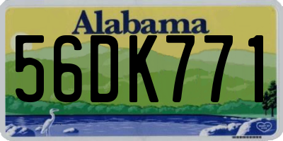 AL license plate 56DK771