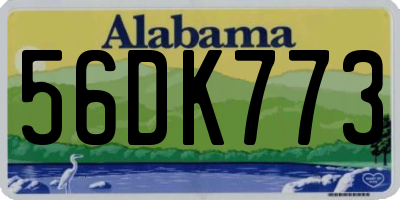 AL license plate 56DK773