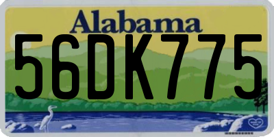 AL license plate 56DK775