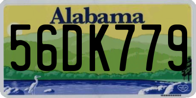 AL license plate 56DK779