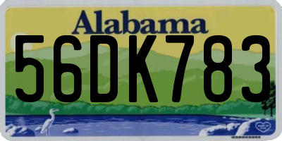 AL license plate 56DK783