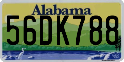 AL license plate 56DK788