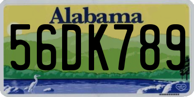 AL license plate 56DK789