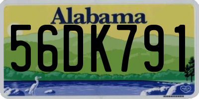 AL license plate 56DK791