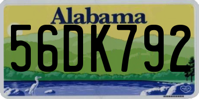 AL license plate 56DK792