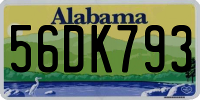 AL license plate 56DK793