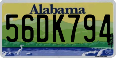 AL license plate 56DK794
