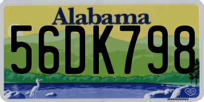 AL license plate 56DK798