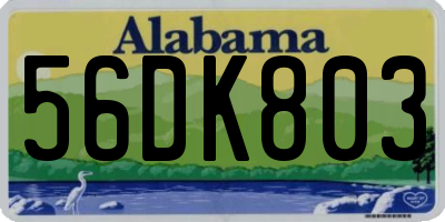 AL license plate 56DK803
