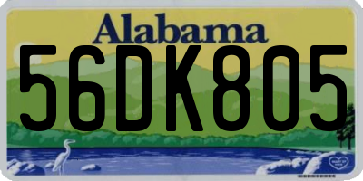 AL license plate 56DK805