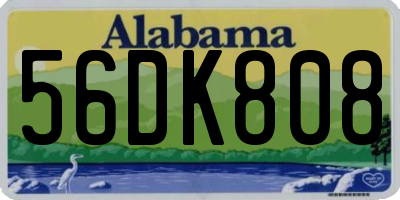 AL license plate 56DK808