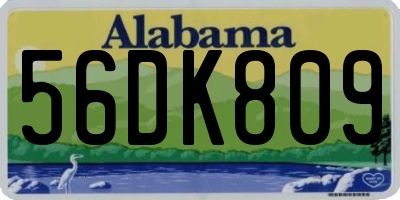 AL license plate 56DK809