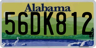 AL license plate 56DK812