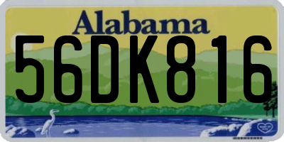 AL license plate 56DK816
