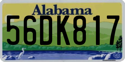 AL license plate 56DK817