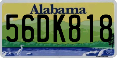 AL license plate 56DK818