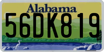 AL license plate 56DK819
