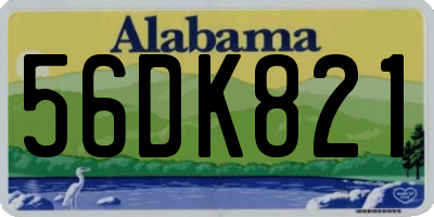 AL license plate 56DK821