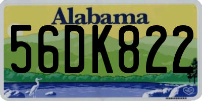 AL license plate 56DK822