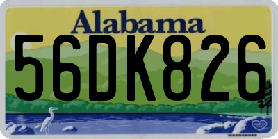 AL license plate 56DK826