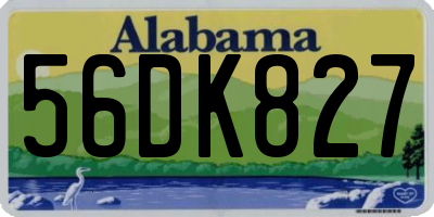 AL license plate 56DK827