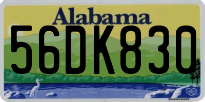 AL license plate 56DK830