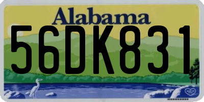 AL license plate 56DK831