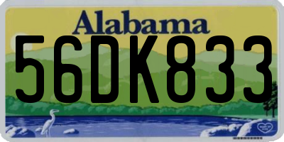 AL license plate 56DK833
