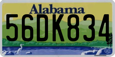AL license plate 56DK834