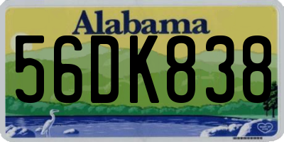 AL license plate 56DK838