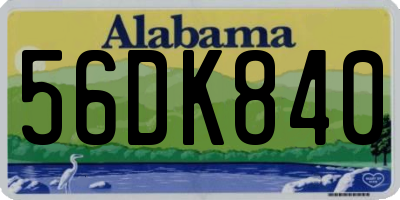 AL license plate 56DK840