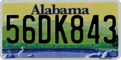 AL license plate 56DK843