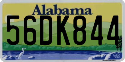 AL license plate 56DK844