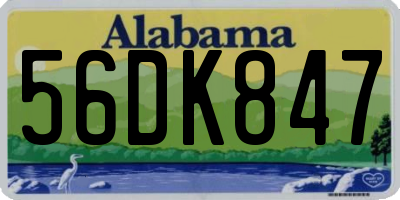 AL license plate 56DK847