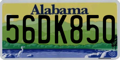 AL license plate 56DK850